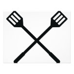 crossed barbecue cutlery icon announcement
