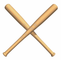 Crossed Baseball Bats Acrylic Cut Out