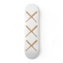 Crossed Baseball Bats Skate Boards