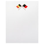 Crossed Belgium and Namur Flags Letterhead Template