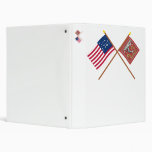 Crossed Bennington and Bedford Flags Vinyl Binder