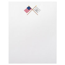 Crossed Bennington and Culpeper Flags Letterhead Design