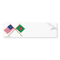 Crossed Bennington and First Pennsylvania Reg. Bumper Sticker