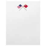 Crossed Bennington and Forster-Knight Flags Letterhead Template