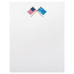 Crossed Bennington and Fort Moultrie Flags Customized Letterhead