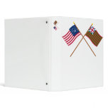 Crossed Bennington and Grand Union Naval Flags Binder