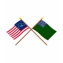 Crossed Bennington and Green Mountain Boys Flags t-shirts