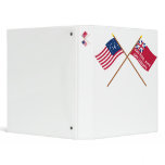 Crossed Bennington and New York Liberty Flags binders