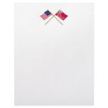 Crossed Bennington and New York Liberty Flags letterhead