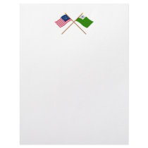 Crossed Bennington and Newburyport Flags Letterhead Design