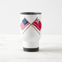 Crossed Bennington and Taunton Flags Mug