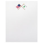 Crossed Bennington and Washington's Cruisers Flags Personalized Letterhead