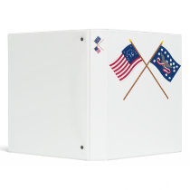 Crossed Bennington and Whiskey Rebellion Flags Binder