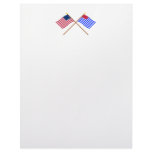 Crossed Betsy Ross and Ft Mercer Flags Custom Letterhead
