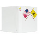 Crossed Betsy Ross and Gadsden Flags Vinyl Binder