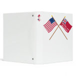 Crossed Betsy Ross and New York Liberty Flags binders