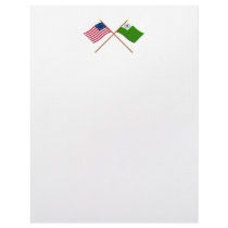 Crossed Betsy Ross and Newburyport Flags Letterhead