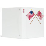 Crossed Betsy Ross and Sheldon's Horse Flags Binder
