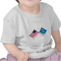 Crossed Betsy Ross and South Carolina Militia Flag Shirt