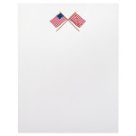Crossed Betsy Ross Flag and First Navy Jack Letterhead Design