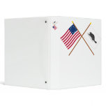 Crossed Betsy Ross Flag and New York Ensign binders