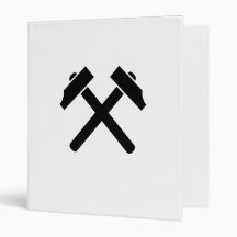 Crossed black hammer vinyl binder