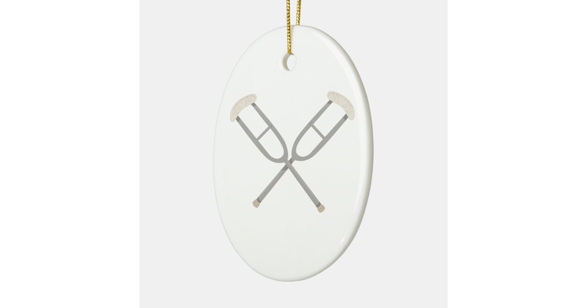 Crossed Crutches Ceramic Ornament Zazzle