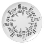 Crossed Curves, Circular pattern Dinner Plate