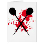 crossed darts icon greeting card