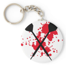 crossed darts icon key chains