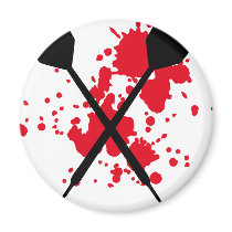 crossed darts icon fridge magnet