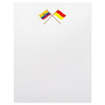Crossed Ecuador and Azuay flags Custom Letterhead