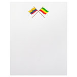 Crossed Ecuador and Carchi flags Letterhead Template