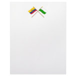 Crossed Ecuador and Esmeraldas flags Personalized Letterhead