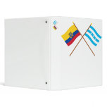Crossed Ecuador and Guayas flags Vinyl Binder