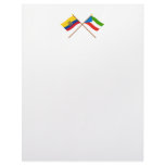 Crossed Ecuador and Imbabura flags Personalized Letterhead