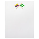 Crossed Ecuador and Los Ríos flags Personalized Letterhead