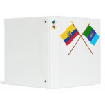 Crossed Ecuador and Santa Elena flags Vinyl Binders