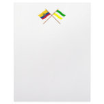 Crossed Ecuador and Sucumbíos flags Customized Letterhead