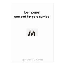crossed fingers, Be-honestcrossed fingers symbo... Business Card Templates