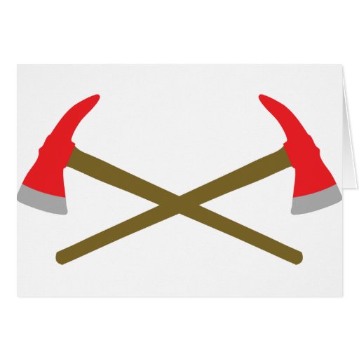 crossed firefighter axe cards