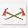 crossed firefighter axe mouse pad