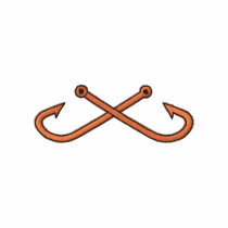 Crossed Fishhooks embroidered shirts