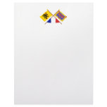 Crossed flags, Nord-Pas-de-Calais &amp; Pas-de-Calais Letterhead Template