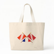 Crossed flags of Alsace and Bas-Rhin Tote Bag