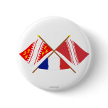 Crossed flags of Alsace and Bas-Rhin Pin