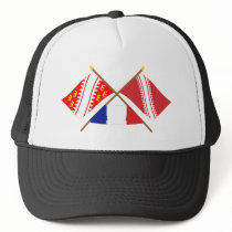 Crossed flags of Alsace and Bas-Rhin Trucker Hat