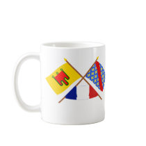 Crossed flags of Auvergne and Allier Coffee Mugs