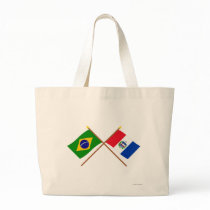 Crossed Flags of Brazil and Alagoas Tote Bag