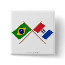 Crossed Flags of Brazil and Alagoas Pin